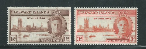 Leeward Islands Scott # 116-117 MNH Peace Issue Cover