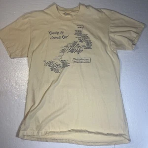 Vintage Shirt Running The Colorado River Map Shirt Size Large - Picture 1 of 13