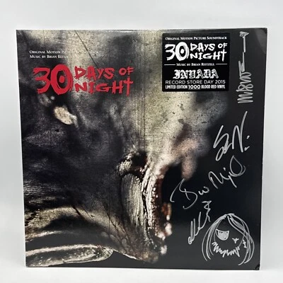 30 Days Of Night OST Blood Red Vinyl RSD Horror Film LP OOP Autographed Signed Foto 1 de 4
