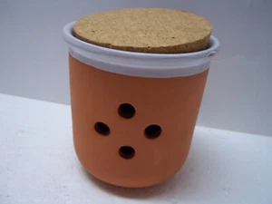 Maceta de terracota guardián de ajo tapa de corcho NUEVO - Imagen 1 de 4