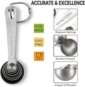 7 Piece Measuring Spoon Set 7 pcs liquid or dry ingredients measuring Spoon Set - Picture 1 of 9