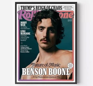 New !!! Benson Boone On Rolling Stone Future Of Music Poster - Picture 1 of 3