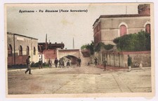 SQUINZANO LECCE ANIMATA PONTE FERROVIA CON TRENO A VAPORE ANNI 20