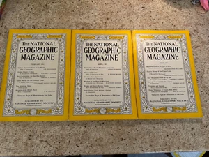 1941: February, April & May issues of The National Geographic Magazine - VINTAGE - Picture 1 of 4