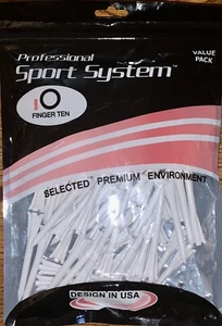 Sistema deportivo profesional Finger paquete de 50 camisetas de golf blancas 2 3/4” NUEVAS - Imagen 1 de 2