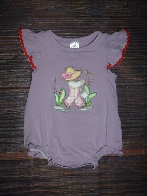 NUEVO Mono Mameluco Boutique Bebé Niñas Pesca Sin Mangas Foto 1 de 3