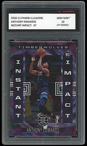 Anthony Edwards 2020 Panini Illusions Instant Impact 1° Classificato 10 Rookie Card - Foto 1 di 1