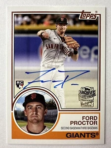 2023 Topps Archives - Ford Proctor (RC) - 1983 Fan Favorite Autographs #83FF-FP - Picture 1 of 2