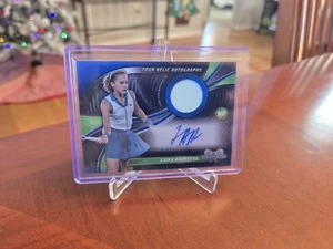 2024 Topps Graphite Tennis Erika Andreeva Blue Refractor Tour Relic Auto RC /50 - Picture 1 of 2