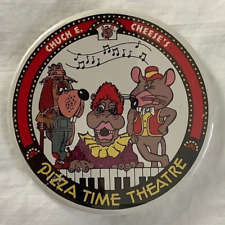 VINTAGE LARGE CHUCK E CHEESE "PIZZA TIME THEATRE" PIN BUTTON COLLECTIBLE VG FS