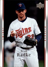 2007 Upper Deck Minnesota Twins Baseball Card #160 Brad Radke