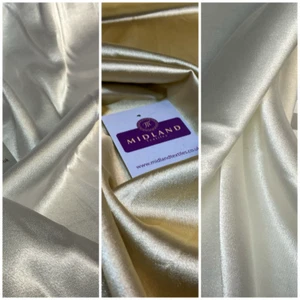 Stretch Satin Luxurious Plain dress Fabric Sold per Metre M1833 - Picture 1 of 14
