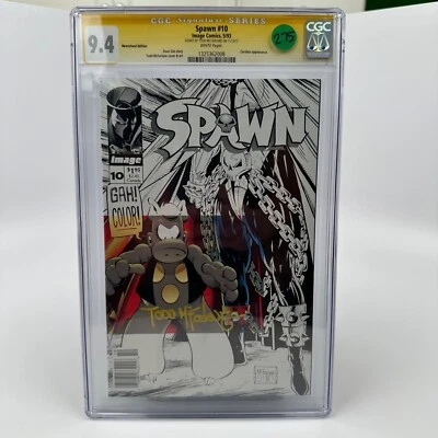 Image Comics Spawn #10 May 1993 Signed by Todd McFarlane Graded 9.4 CGC - Image 1 of 4