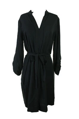 Studio M Black Roll-Tab-Sleeve Shirtdress XS - Image 1 of 3