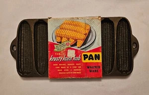 RARE WAGNER WARE NEW KRUSTY KORN KOB PAN- WAGNER MFG. SIDNEY, OHIO - Picture 1 of 2