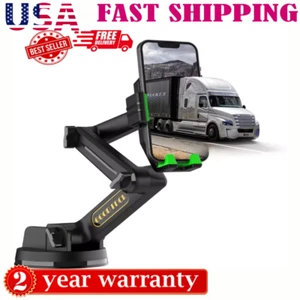 Phone Holder Mount Heavy Duty Truck Car Dashboard Windshield Long Anti Shake - Picture 1 of 8