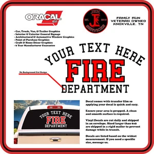 Custom Firefighter Decal – Fire Dept Vinyl Sticker – Choose Size & Color - Picture 1 of 4