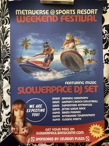 NEW SLOWERPACE Metaverse Sports Resort Limited Edition Poster Celadon Vaporwave - Picture 1 of 1