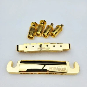 Wilkinson Gold Guitar Tune O Matic Bridge Tailpiece Fit Epiphone,Gibson Les Paul - Picture 1 of 8