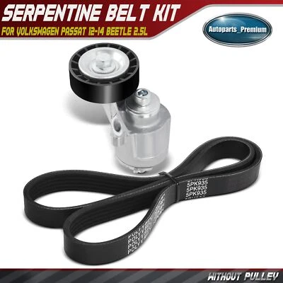 2x Serpentine Belt Drive Component Kit for Volkswagen Passat 12-14 Beetle 2.5L - Image 1 of 4