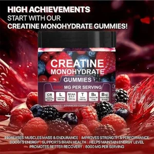120 Stück Kreatin Monohydrat Gummibärchen 8000 mg/Portion bauen Musk 🔥 - Picture 1 of 9