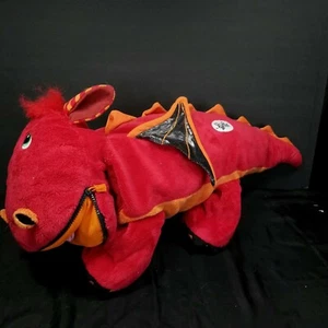 Stuffies Red Blaze Drache versteckte Taschen 18 Zoll Kissen Plüschtier Stofftier weich - Bild 1 von 10