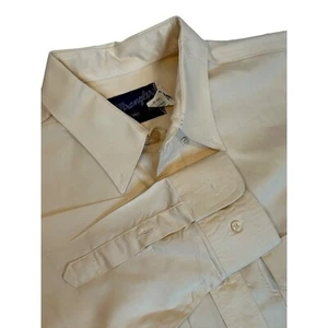 Camisa con botones Wrangler para hombre manga larga beige peso medio colas X largas 17,5 - Imagen 1 de 6