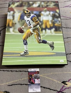 Kurt Warner Signed Autograph Auto 16x20 Photo Canvas Rams Cardinals Nfl JSA COA - Picture 1 of 2