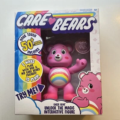 Care Bears Cheer Bear 5" Interactive Talking Singing Action Figure 50+ Reactions - Image 1 of 4