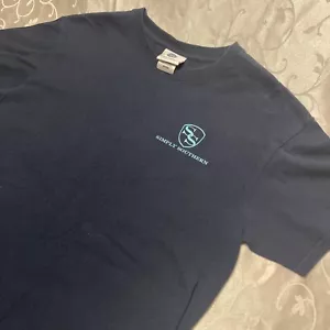 EUC ~ Simply Southern EST. 2005 Tried & True Women's T-Shirt Navy & Teal Sz MED - Picture 1 of 8