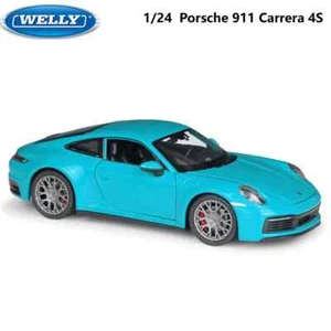 Porsche 911 Carrera 4S WELLY Diecast 1:24 Car Scale Alloy Model Car Sports Car - Picture 1 of 24