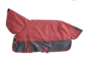 RED/GREY 600D WATERPROOF BREATHALBE COMBO WINTER HORSE RUG - 280G FILL - Picture 1 of 7