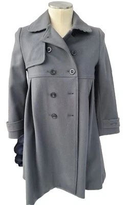 Burberry Double Breasted Girls Grey Wool Cashmere Blend Coat 12Y Fits Women's XS - Image 1 of 4