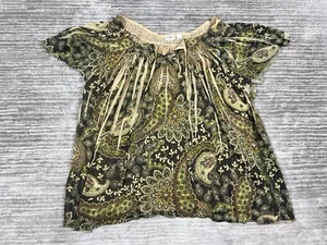 Cato Top Womens 26/28W Multicolor Short Sleeve Polyester Blend - Picture 1 of 9