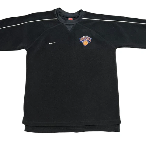 Nike NEW YORK KNICKS long sleeve black sweater medium Cover