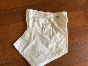 Willi Smith Pants Womens 14 White Wide Legs Cotton Pants - Picture 1 of 7