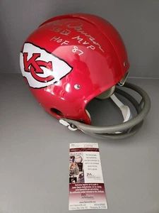 Len Dawson Chiefs Stat handsignierter beidseitiger 70er Federhelm RK - Bild 1 von 15