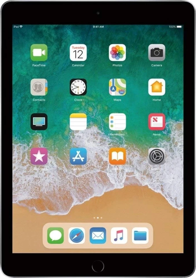 Apple iPad 5th Gen (A1822), 32GB, Wi-Fi, 9.7 in -Space Gray - Image 1 of 3