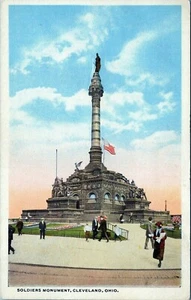 Soldier's Monument Cleveland Ohio Postcard Unposted - Picture 1 of 2