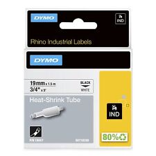 Dymo Corporation Rhino Heat Shrink Tubes Industrial Label Tape 34 ft Whi