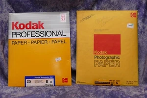Mixed 8x10 Enlarging Paper Kodak Polycontrast Rapid And Polyprint Over 25 Sheets - Picture 1 of 2