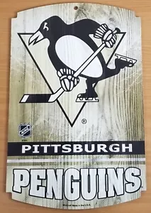 NHL Pittsburgh Penguins Pressed Wood Sign - Wincraft 17" x 11" - Picture 1 of 4