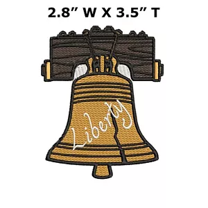 LIBERTY BELL Philadelphia Embroidered Patch Iron-on Applique Travel Souvenir - Picture 1 of 14
