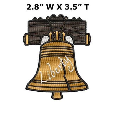 LIBERTY BELL Philadelphia Embroidered Patch Iron-on Applique Travel Souvenir - Image 1 of 4