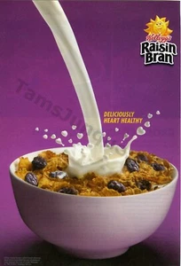2018 Kellogg's Rosinenkleie kaltes Müsli tolles altes PRINT AD Rezept auf Rückseite (3760) - Bild 1 von 1