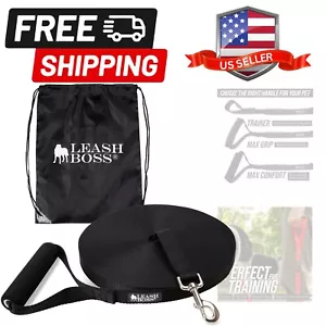 100 Ft Long Nylon Leash for Large Dogs - Comfortable Handle Options for Training - Picture 1 of 10