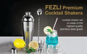 Bar Barkeeper Set | Tragbarer Cocktail Shaker Set mit Zubehör Gezaya - Bild 1 von 3