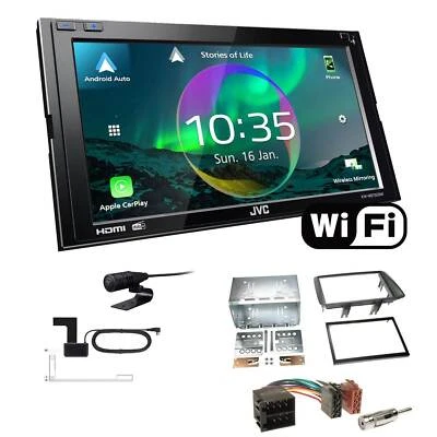 JVC Autoradio WiFi Apple CarPlay Android Auto für Fiat Panda 2003-2012 grau - Bild 1 von 4