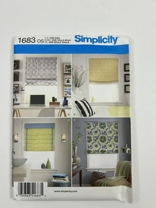 CRAFTS UNCUT SIMPLICITY 1683 Nähmuster PLISSEE SCHATTEN FENSTERBEHANDLUNG - Bild 1 von 2