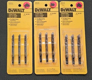 DEWALT DW3726 , 3", 24TPI JIG SAW BLADES THIN METAL CUTTING( 9 BLADES),  USA - Picture 1 of 3
